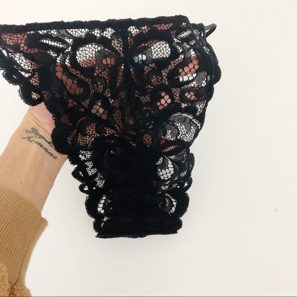 FREE PEOPLE Black Reese High Waisted Tanga Panties - Picture 5 of 6